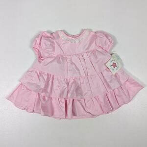 Vtg Betti Terell Dress Baby Girls Sz 6-9m Spring 90s Classic Party Dainty